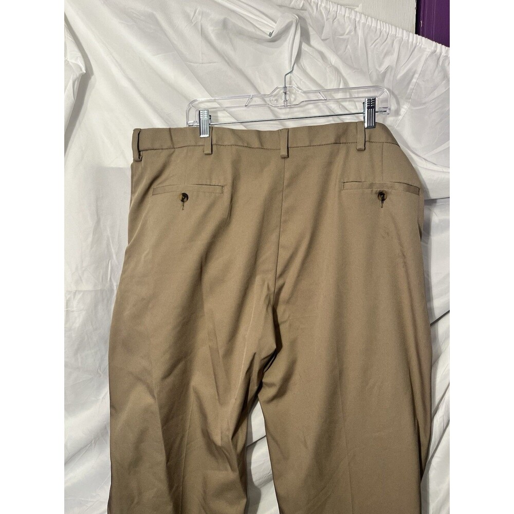 Men's Haggar Flex Pants Khaki Big & Tall Size 44x32 - Picture 4 of 11